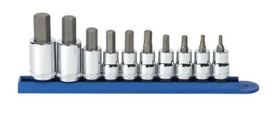 GEARWRENCH 10 pc. 3/8 in. and 1/2 in. Drive Hex Bit Metric Socket Set