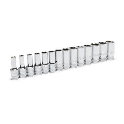 Image showing  14 pc. 3/8 in. Drive 6 Point Mid Length Metric Socket Set