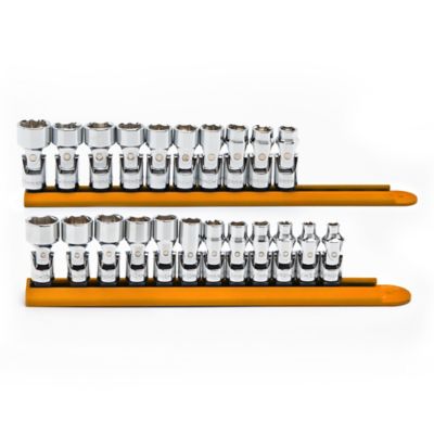 Image showing  22 pc. 1/4 in. and 3/8 in. Drive 6 Point Metric Flex Socket Set