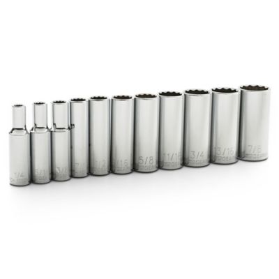 Image showing  11 pc. 3/8 in. Drive 12 Point Deep SAE Socket Set