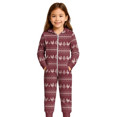 Image showing  Youth Onesie Merry Chickmas Sleeper Pajamas