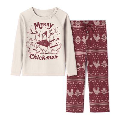 Goodie Two Sleeves Youth Merry Chickmas Sleep Set Pajamas