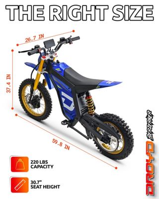 Image showing  Berzerker Electric Dirtbike, Blue