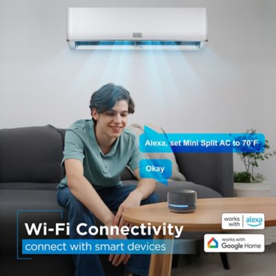 Image showing  9,000 BTU Smart Mini Split Air Conditioner with Heat