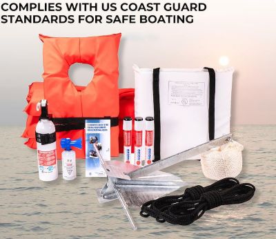 Image showing 2 th KJM Boater Safety Kit, For Boats Up to 19 Foot In Length, 42100