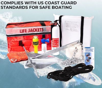 Image showing 2 th KJM Boater Safety Kit, For Boats 20 to 25 Foot In Length, 42101