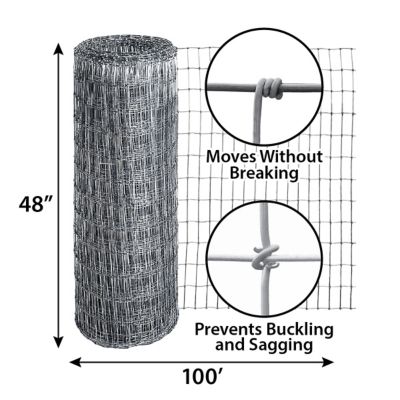 Image showing  100-ft x 4-ft 12.5ga Woven Horse Fence