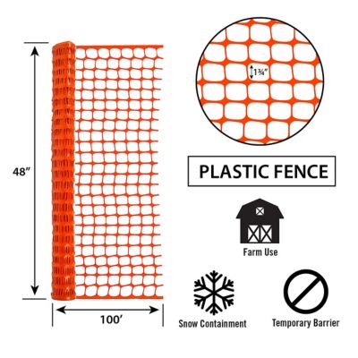 Image showing  4 x 100 Orange Snow Fence