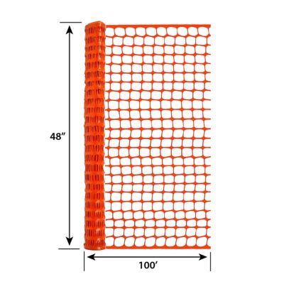 Image showing  4 x 100 Orange Snow Fence