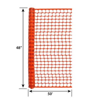 Image showing  4 x 50 Orange Safety-Snow Fence