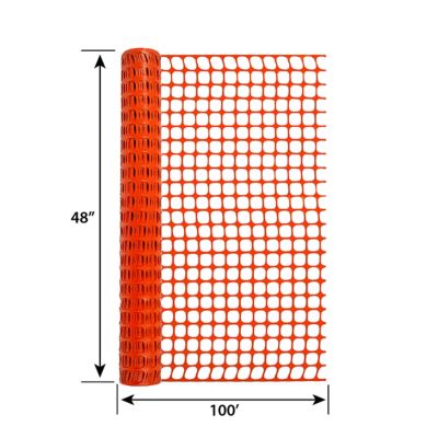 Image showing  48 x 100 1.75 Security Fence Orange