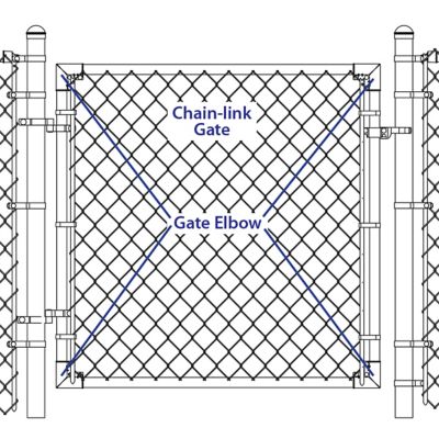 Image showing 5 th Yardlink Gate Elbow 1-3/8-in HDG