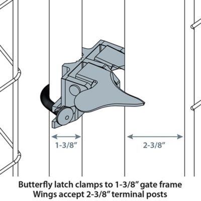 Image showing  1-3/8 in. x 2-3/8 in. Butterfly Latch