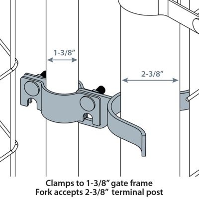 Image showing  Fork Latch 1-3/8 x 2-3/8 HDG