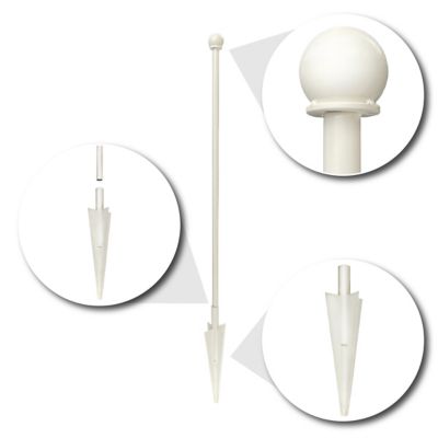 Image showing  50 in. White No Dig Post & Stake