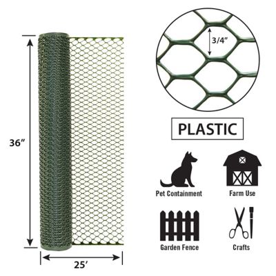Image showing  3X25 Green Poultry Fence