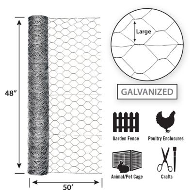 Image showing  48x50 2 in. Galv Hex Netting