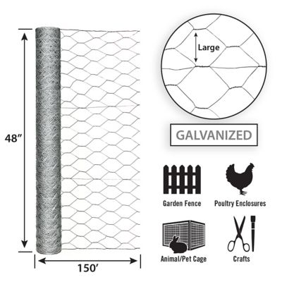 Image showing  36x150 2 in. Galv Hex Netting