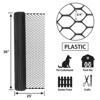 Image showing  3X25 Black Poultry Fence