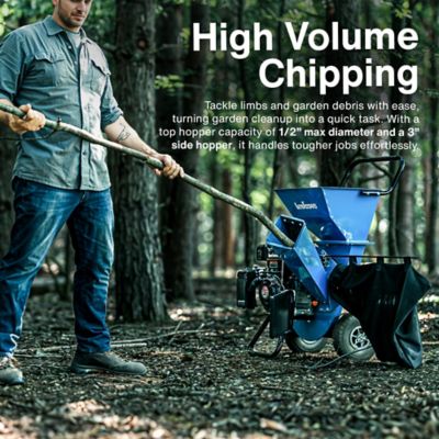 Image showing 5 th Landworks Wood Chipper Shredder Mulcher, 7HP 3 in 1 Multi-Function, 3 in. Max Capacity
