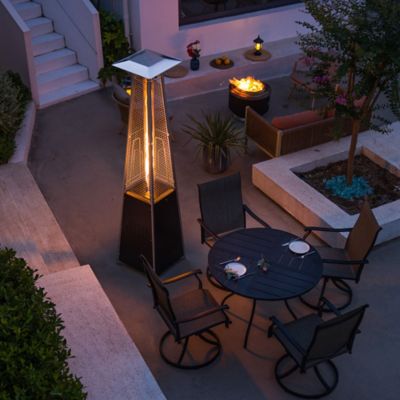 Image showing  48,000 BTU Pyramid Patio Heater for Outdoor Use with Wheels Ideal for Backyard Balcony 6-8 people
