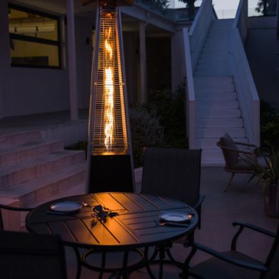 Image showing  48,000 BTU Pyramid Patio Heater for Outdoor Use with Wheels Ideal for Backyard Balcony 6-8 people