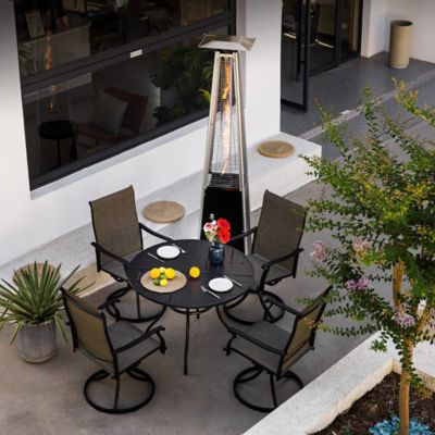 Image showing 6 th OuterMust 48,000 BTU Pyramid Patio Heater for Outdoor Use with Wheels Ideal for Backyard Balcony 6-8 people