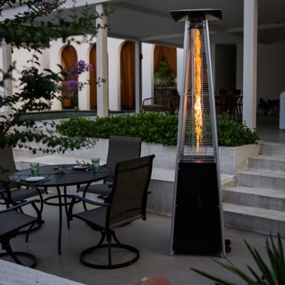 Image showing 7 th OuterMust 48,000 BTU Pyramid Patio Heater for Outdoor Use with Wheels Ideal for Backyard Balcony 6-8 people
