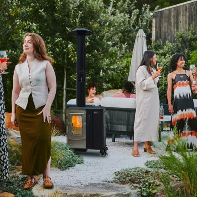 Image showing 6 th OuterMust 110,000 BTU Pellet Patio Heater for Outdoor Use With Tempered Glass Window Ideal for Backyard