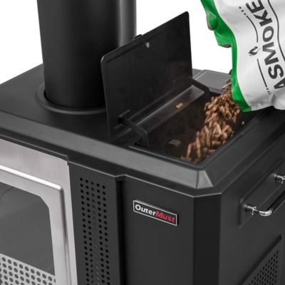 Image showing 7 th OuterMust 110,000 BTU Pellet Patio Heater for Outdoor Use With Tempered Glass Window Ideal for Backyard