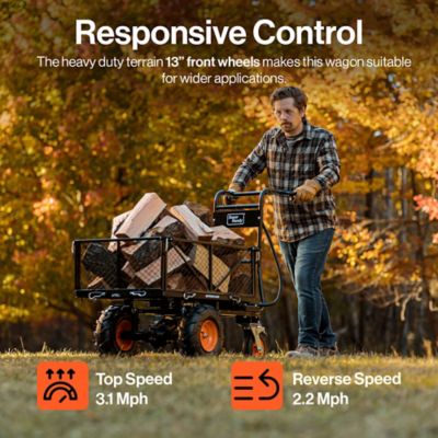 Image showing  Electric Utility Cart with Lead Acid AGM Battery, 660 lb. Load & 1000 lb. Hauling Capacity
