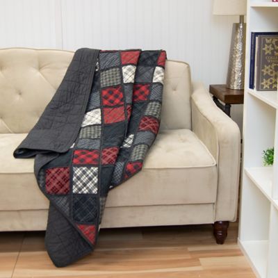 Image showing  Lumberjack Quilted Cotton Decorative Throw