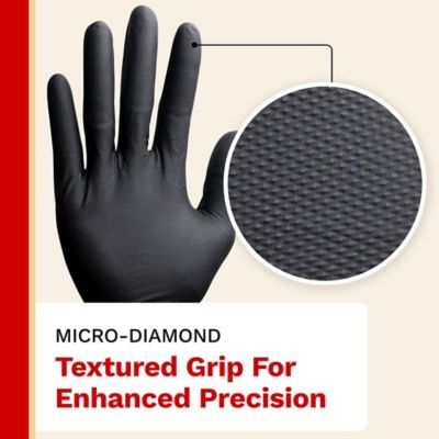 Image showing 8 th The Harvest Company Nitrile Gloves 6 mil Heavy-Duty Micro Diamond Texture 100 ct., 1 pk.