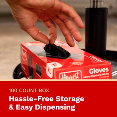 Image showing 7 th The Harvest Company Nitrile Gloves 6 mil Heavy-Duty Micro Diamond Texture 100 ct., 1 pk.