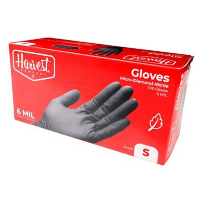 The Harvest Company Nitrile Gloves 6 mil Heavy-Duty Micro Diamond Texture 100 ct. (1-Pack)
