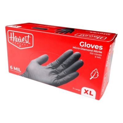 Image showing 3 th The Harvest Company Nitrile Gloves 6 mil Heavy-Duty Micro Diamond Texture 100 ct., 1 pk.