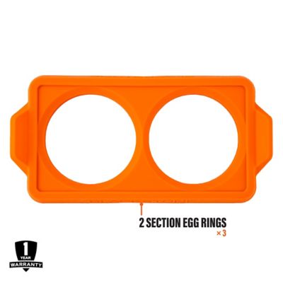 Image showing 2 th Blackstone 2 Section Egg Ring Tray 3-Pack