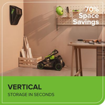 Image showing 8 th Greenworks 60V 17 in. Cordless Battery Push Lawn Mower with 4.0Ah Battery & Charger