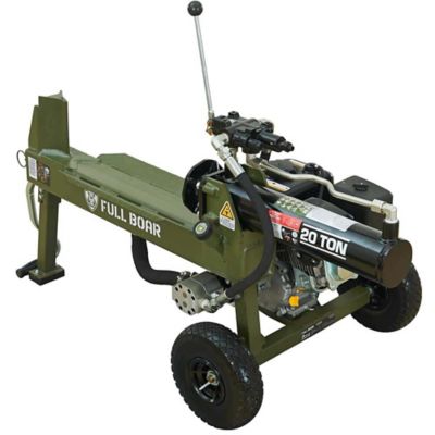 Image showing  20 Ton 209Cc Gas Log Splitter, Auto-Return Valve, 2 Stage Pump, Wide-Angle Wedge, Heavy-Duty Push Design