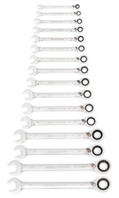 GEARWRENCH 16 pc. 72T 12 Point Reversible Ratcheting Combination Metric Wrench Set