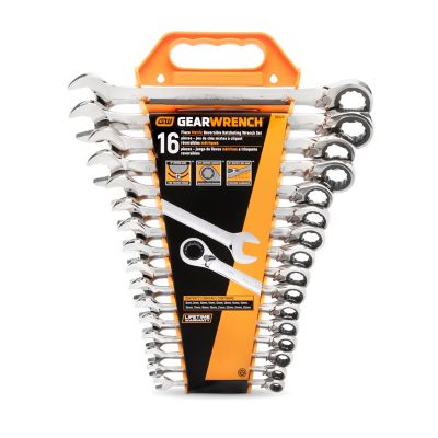Image showing  16 pc. 72T 12 Point Reversible Ratcheting Combination Metric Wrench Set