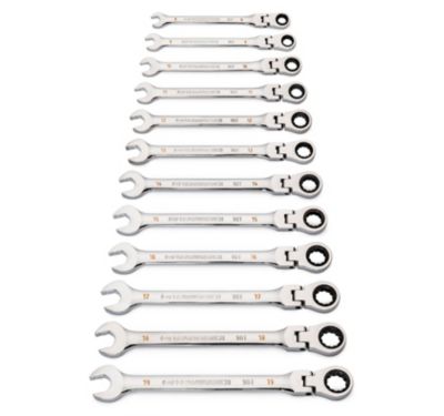 GEARWRENCH 12 pc. 90T 12 point Flex Head Ratcheting Combination Metric Wrench Set