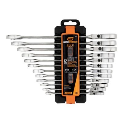 Image showing  12 pc. 90T 12 point Flex Head Ratcheting Combination Metric Wrench Set