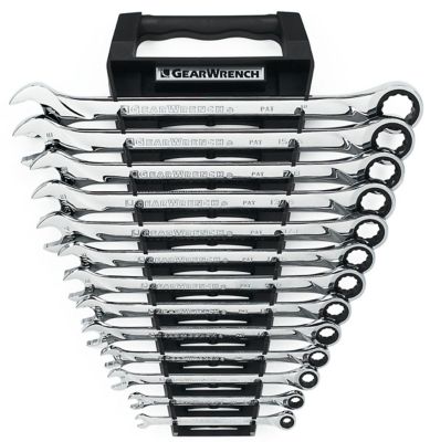 Image showing  13 pc. 72T 12 Point XL Ratcheting Combination SAE Wrench Set