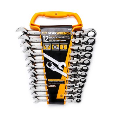 Image showing 5 th GEARWRENCH 12 pc. 72T 12 Point Flex Head Ratcheting Combination Metric Wrench Set