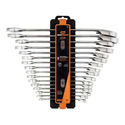 Image showing  16 pc. 90T 12 Point Metric Reversible Ratcheting Wrench Set