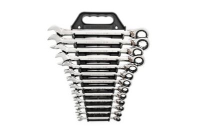 Image showing  13 pc. 72T 12 Point Reversible Ratcheting Combination SAE Wrench Set