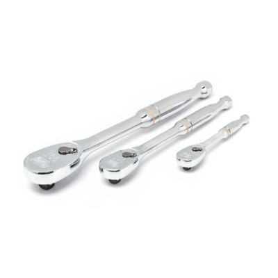 Image showing  3 pc. 1/4 in., 3/8 in. and 1/2 in. Drive 90T Teardrop Ratchet Set