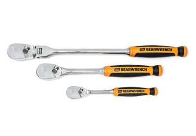 GEARWRENCH 3 pc. 1/4 in. and 3/8 in. Drive 90T Dual Material Teardrop Ratchet Set