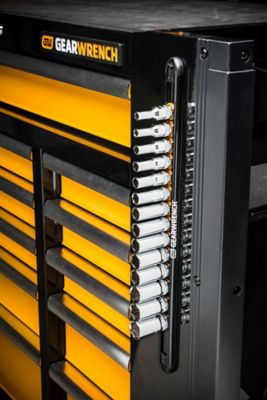 Image showing  1/4 in. Drive Magnetic Socket Rail Includes 14 Clips